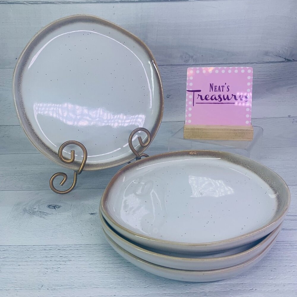 Hearth & Hand With Magnolia Gray Speckled Beige Stoneware Salad Plates Set of 4